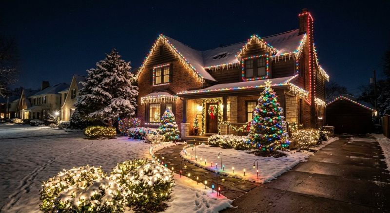 Seasonal Lights Installation in Roswell, GA